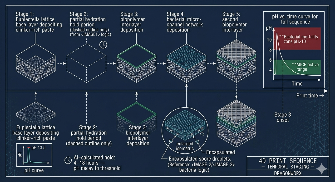 4D Print Sequence — Temporal Staging